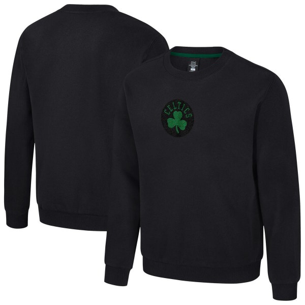 Unisex Boston Celtics Stadium Essentials Black Club Level Chenille Sweatshirt