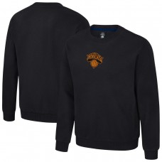Unisex New York Knicks Stadium Essentials Black Club Level Chenille Sweatshirt