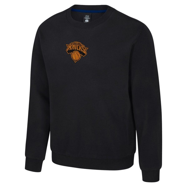 Unisex New York Knicks Stadium Essentials Black Club Level Chenille Sweatshirt