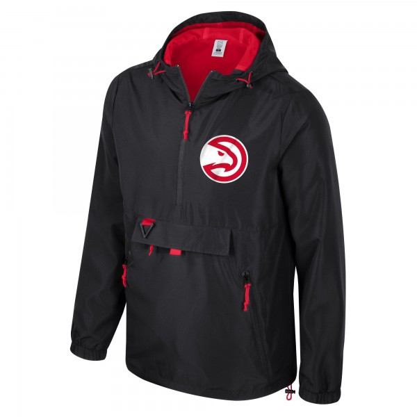 Unisex Atlanta Hawks Stadium Essentials Black Compete Quarter-Zip Hoodie Jacket