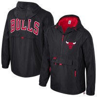 Unisex Chicago Bulls Stadium Essentials Black Compete Quarter-Zip Hoodie Jacket