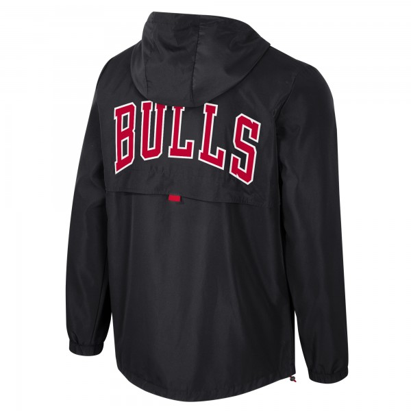Unisex Chicago Bulls Stadium Essentials Black Compete Quarter-Zip Hoodie Jacket