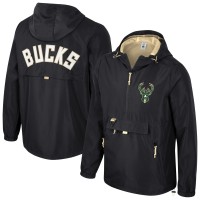 Unisex Milwaukee Bucks Stadium Essentials Black Compete Quarter-Zip Hoodie Jacket