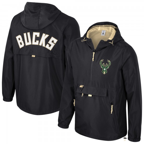 Unisex Milwaukee Bucks Stadium Essentials Black Compete Quarter-Zip Hoodie Jacket