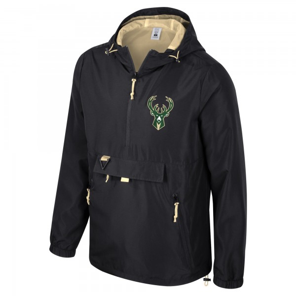 Unisex Milwaukee Bucks Stadium Essentials Black Compete Quarter-Zip Hoodie Jacket