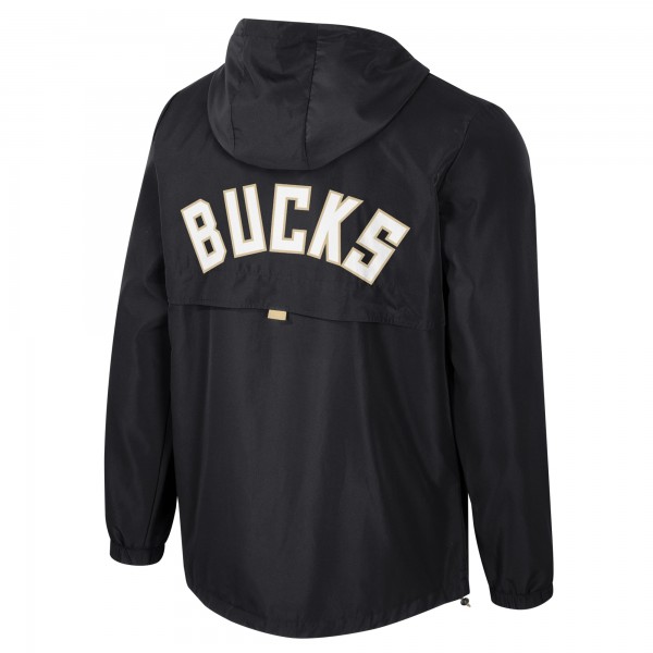 Unisex Milwaukee Bucks Stadium Essentials Black Compete Quarter-Zip Hoodie Jacket