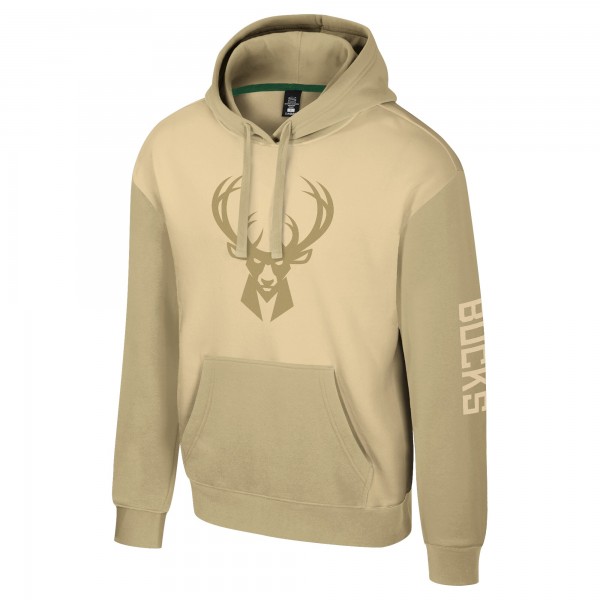 Unisex Milwaukee Bucks Stadium Essentials Khaki Rafters Burst Hoodie