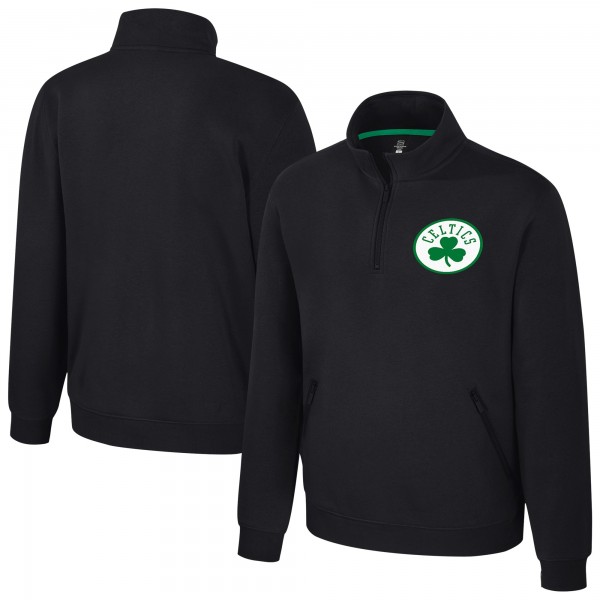 Unisex Boston Celtics Stadium Essentials Black Varsity Trainer Quarter-Zip Pullover