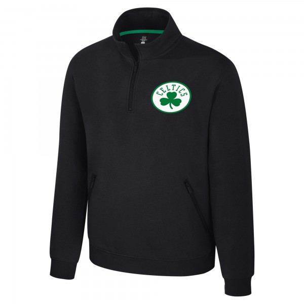 Unisex Boston Celtics Stadium Essentials Black Varsity Trainer Quarter-Zip Pullover