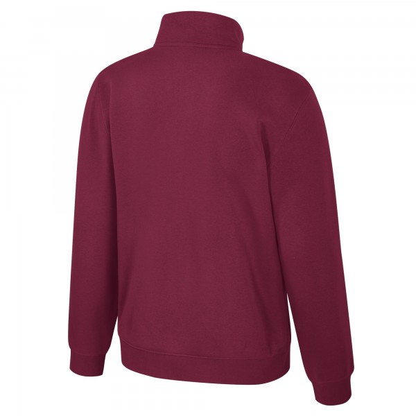 Unisex Cleveland Cavaliers Stadium Essentials Wine Varsity Trainer Quarter-Zip Pullover