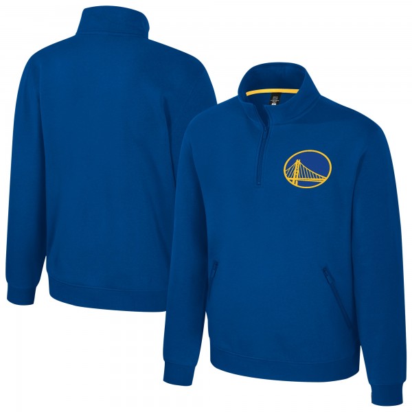 Unisex Golden State Warriors Stadium Essentials Royal Varsity Trainer Quarter-Zip Pullover