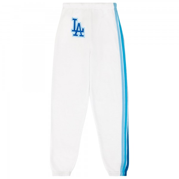 Unisex Los Angeles Dodgers Aviator Nation x MLB White Five-Stripe Tri-Blend Sweatpants