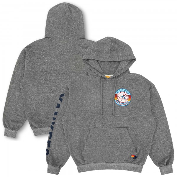 Толстовка Unisex New York Yankees Aviator Nation x MLB Heather Gray Relaxed Tri-Blend