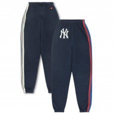 Штаны Unisex New York Yankees Aviator Nation x MLB Navy Five-Stripe Tri-Blend