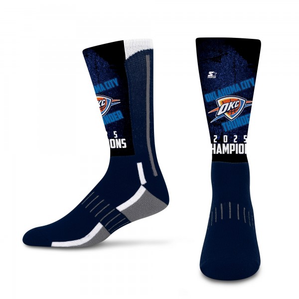 Две пары носков Unisex Oklahoma City Thunder Starter 2025 NBA Finals Champions Blackout Crew 