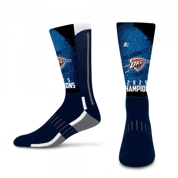 Две пары носков Unisex Oklahoma City Thunder Starter 2025 NBA Finals Champions Blackout Crew 