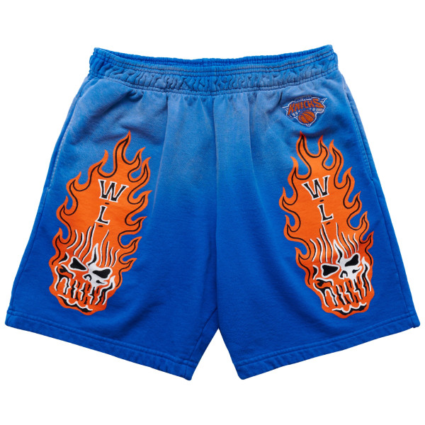 Шорты New York Knicks Warren Lotas Blue Flaming Skull