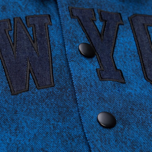 New York Knicks Mitchell & Ness x Purple Brand Navy Button-Up Shooting Shirt