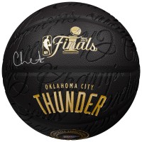 Мяч Chet Holmgren Oklahoma City Thunder Autographed Fanatics Authentic 2025 NBA Finals Champions Wilson Collectors Edition