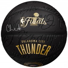 Мяч Chet Holmgren Oklahoma City Thunder Autographed Fanatics Authentic 2025 NBA Finals Champions Wilson Collectors Edition
