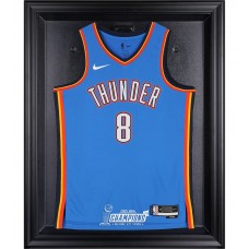 Форма Oklahoma City Thunder Fanatics Authentic Black Framed 2025 NBA Finals Champions Logo Jersey Display Case
