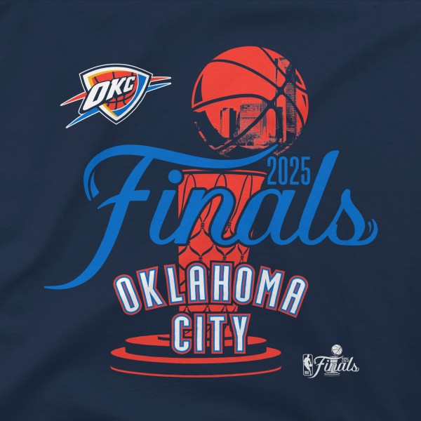 Футболка Unisex Oklahoma City Thunder Stadium Essentials Navy 2025 NBA Finals Cruise