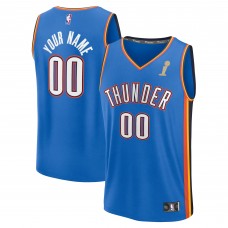 Игровая именная джерси Youth Oklahoma City Thunder Fanatics Blue 2025 NBA Finals Champions Fast Break Replica - Icon Edition