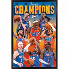 Постер Oklahoma City Thunder 2025 NBA Finals Champions Framed 22.375 x 34