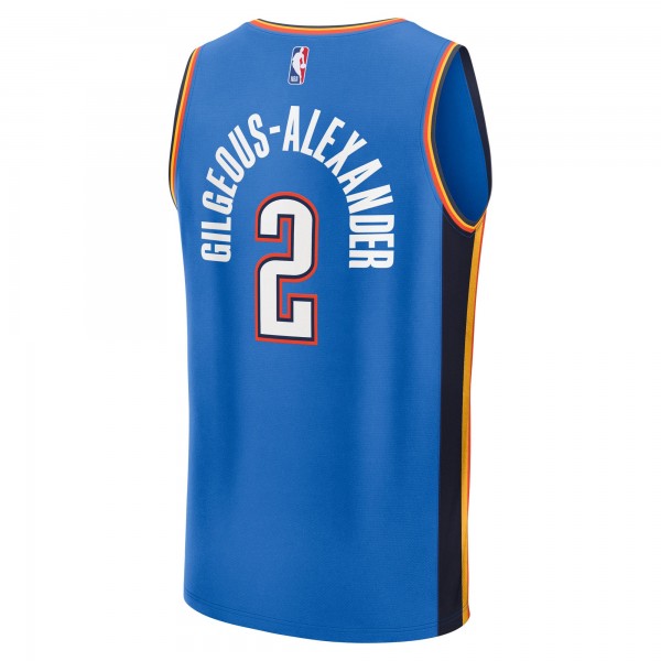 Игровая джерси Youth Oklahoma City Thunder Shai Gilgeous-Alexander Fanatics Blue 2025 NBA Finals Champions Fast Break Replica Player - Icon Edition