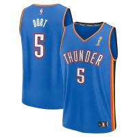 Игровая джерси Oklahoma City Thunder Luguentz Dort Fanatics Blue 2025 NBA Finals Champions Fast Break Replica Player - Icon Edition