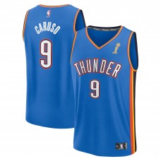 Игровая джерси Youth Oklahoma City Thunder Alex Caruso Fanatics Blue 2025 NBA Finals Champions Fast Break Replica Player - Icon Edition