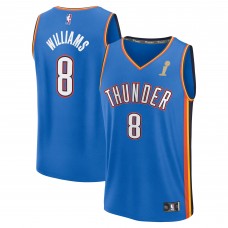 Игровая джерси Youth Oklahoma City Thunder Jalen Williams Fanatics Blue 2025 NBA Finals Champions Fast Break Replica Player - Icon Edition