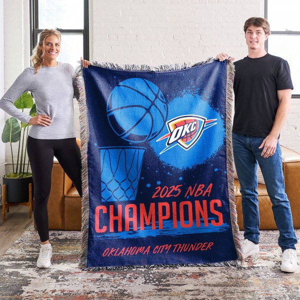 Одеяло Oklahoma City Thunder The Northwest Group 2025 NBA Finals Champions 48 x 60 Tapestry Throw