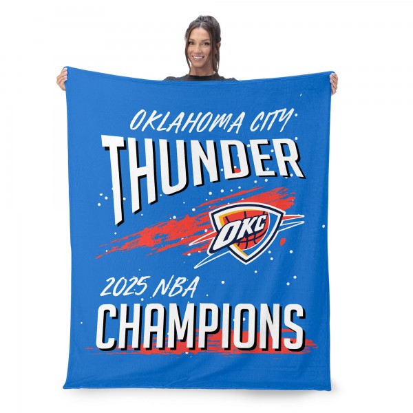 Одеяло Oklahoma City Thunder The Northwest Group 2025 NBA Finals Champions 50 x 60 Silk Touch Throw