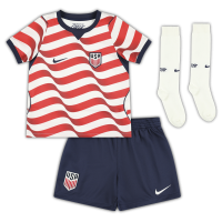 USMNT Nike Preschool 2026 Home Stadium Replica Kit Set - Red/White