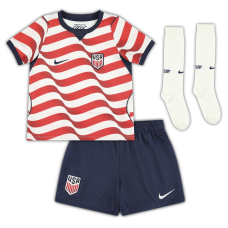 USMNT Nike Preschool 2026 Home Stadium Replica Kit Set - Red/White