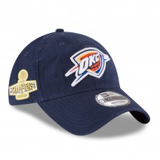 Бейсболка Oklahoma City Thunder New Era Navy 2025 NBA Finals Champions Side Patch 9TWENTY