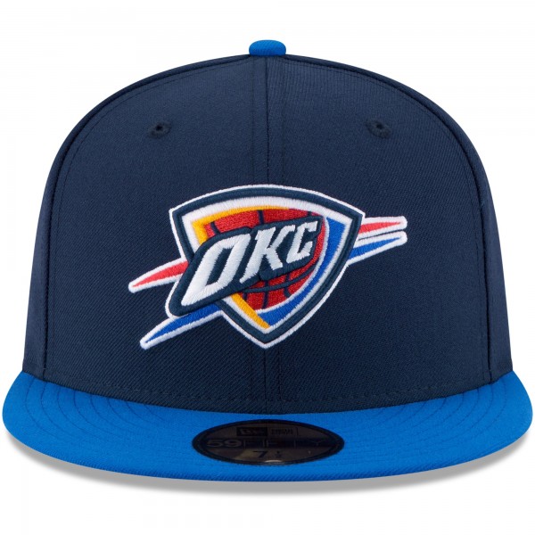 Бейсболка Oklahoma City Thunder New Era Navy/Blue 2025 NBA Finals Champions Side Patch Two-Tone 59FIFTY