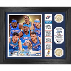 Плакат Oklahoma City Thunder Highland Mint 2025 NBA Finals Champions 13 x 16 Banner Bronze Coin Photo Mint