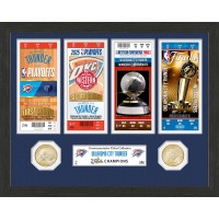Монета и фото Oklahoma City Thunder Highland Mint 2025 NBA Finals Champions 13 x 16 Ticket & Bronze Coin Photo Mint
