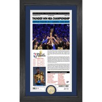 Монета и фото Oklahoma City Thunder Highland Mint 2025 NBA Finals Champions 12 x 20 Front Page News Cover Bronze Coin Photo Mint