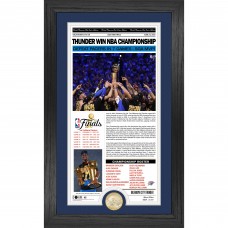 Монета и фото Oklahoma City Thunder Highland Mint 2025 NBA Finals Champions 12 x 20 Front Page News Cover Bronze Coin Photo Mint