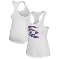 Майка Women Oklahoma City Thunder Stadium Essentials White 2025 NBA Finals Champions Oasis Racerback