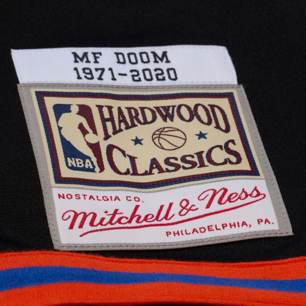 MF DOOM x NY Knicks x Mitchell & Ness Black A New York Story Full-Snap Shooting Shirt