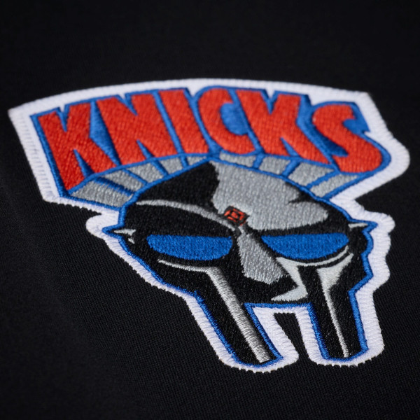 MF DOOM x NY Knicks x Mitchell & Ness Black A New York Story Full-Snap Shooting Shirt