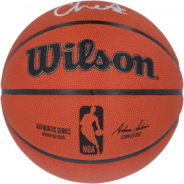 Chet Holmgren Oklahoma City Thunder Autographed Fanatics Authentic Wilson Authentic Series Indoor/Outdoor Basketball