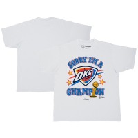 Футболка Unisex Oklahoma City Thunder Stadium Essentials White 2025 NBA Finals Champions Sorry Im A Champion Urban