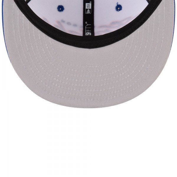 Бейсболка New York Knicks Malbon Golf x New Era White/Blue 59FIFTY