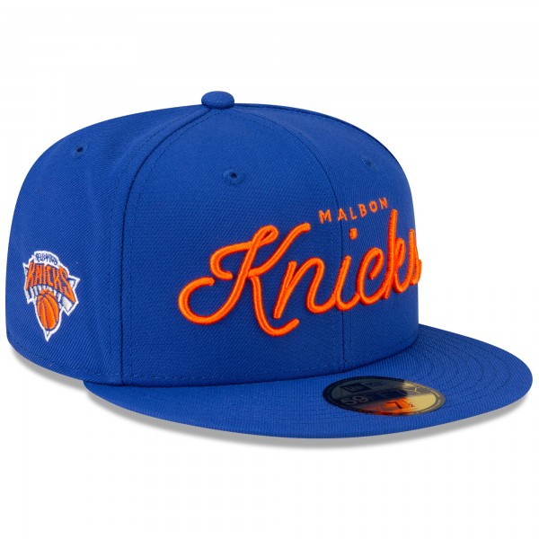Бейсболка New York Knicks Malbon Golf x New Era Blue 59FIFTY
