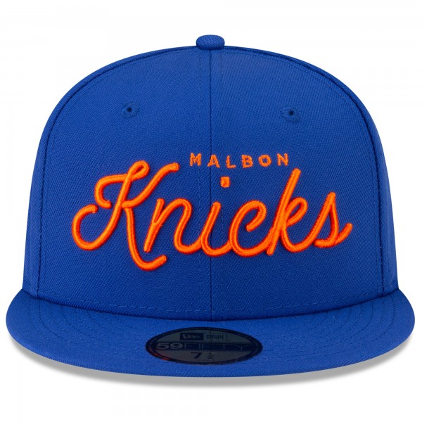 Бейсболка New York Knicks Malbon Golf x New Era Blue 59FIFTY